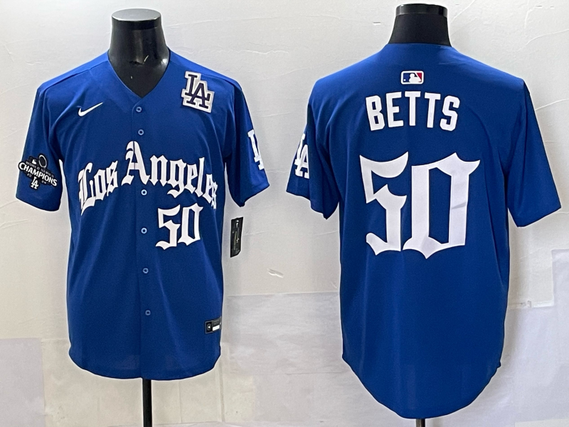 Men Los Angeles Dodgers #50 Betts Blue 2025 Nike MLB Jersey style 0011->los angeles dodgers->MLB Jersey